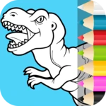 dino coloring pages android application logo